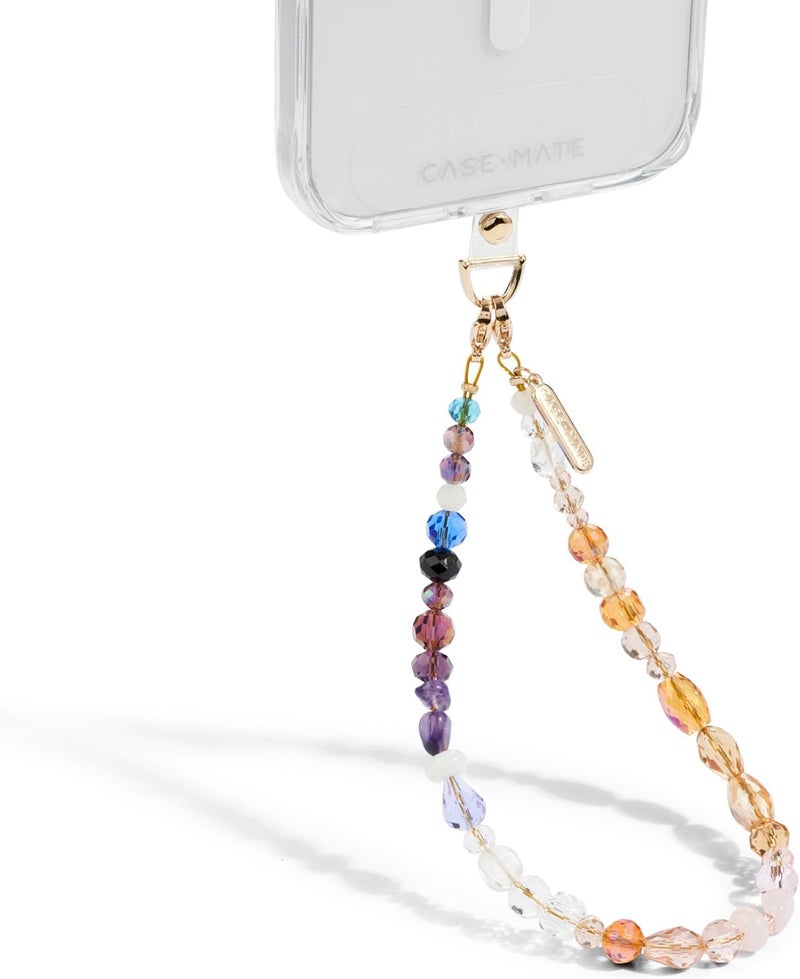 CASE-MATE Phone Charm with Beaded Crystals - Detachable Anti Theft Strap - Hands-Free iPhone Wrist Strap for Women - Phone Chain Wristlet - Fits Galaxy, Pixel and More - Boho Crystal - Image 2
